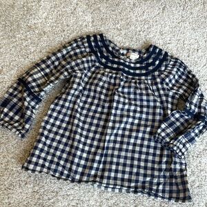 Crewcuts eyelet detail gingham shirt
